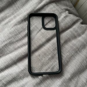 Spigen iPhone 11 Pro clear back with black bumper case